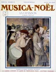 Revista “musica Noel”, número especial de canciones de diciembre de 1913. La portada consiste en un fragmento de panel decorativo de Steinlen