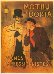 Theophile A. Steinlen: Mothu y Doria. Escenas impresionistas. Francia ... (litografía)