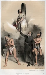 Sebastián Kimura caminando hacia su estaca, 1845