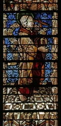 Ventana que representa al Apóstol San Felipe con pergamino del Credo, 1504 (vidrieras)