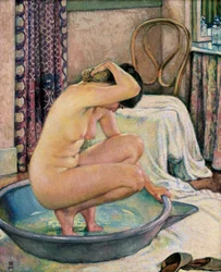 Desnudo en una palangana