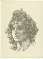 Portret van jonge vrouw Estudio de la cabeza de una mujer joven El juicio (título de la serie)