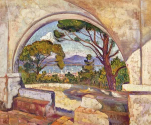 Saint Tropez, vista de la capilla St, c.1920