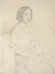 Retrato de una joven, sentada tres cuartos a la izquierda, 1839-1856