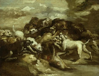 Alemán: Dogs Fighting Bears