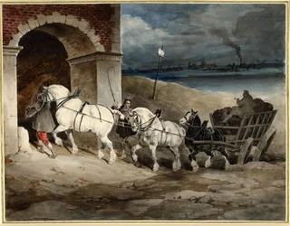 Géricault - El carro de carbón, o Le Chariot, Route de Londres, c.1821, 1968,0210.28