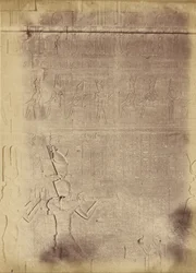 Primer Plano de Inscripciones Jeroglíficas (probablemente del Templo de Edfu)