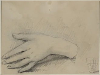 Estudio de la mano de una mujer verso, 1800s