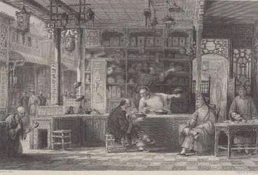 Tienda del vendedor de gorras, Cantón, de 