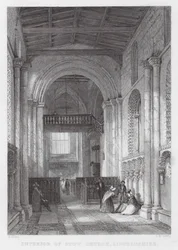 Interior de la Iglesia de Stow, Lincolnshire (grabado)
