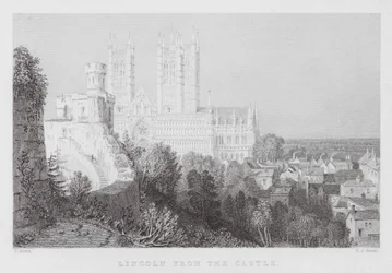 Lincoln desde el castillo (grabado)