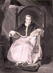 El Pontífice Romano, Pío VII (Luigi Barnaba Chiaramonti) (1742-1823) grabado por Samuel Freeman (1773-1857) publicado por A. Fullarton & Co.