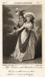 Miss Elizabeth Farren en el personaje de Emeline en Arthur y Emeline de John Dryden