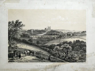 Penrhyn Castle, c.1850 (litografía coloreada sobre papel)