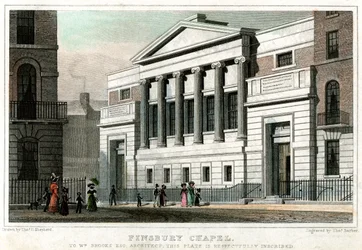 Capilla de Finsbury, Ciudad de Londres, 1827