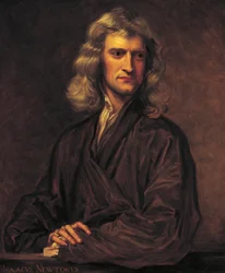 Retrato de Isaac Newton, después del original de Sir Godfrey Kneller de 1689