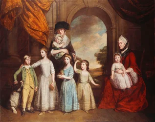 Retrato de grupo de los niños Craven, 1776