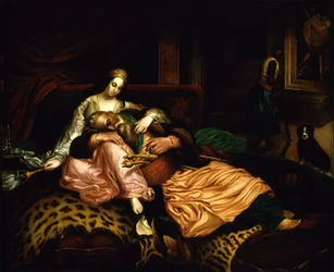 (Escena interior con el Sultán y la Concubina)