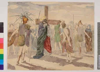 Verónica limpia la cara de Jesús