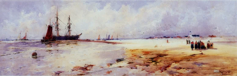 Pescadores en las arenas de Katwyk