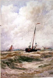 Barcos de Pesca Frente a Katwick