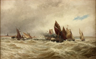 Remolcando barcos fuera de Calais