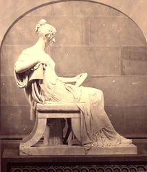 Estatua sentada de Pauline Borghese (mármol)