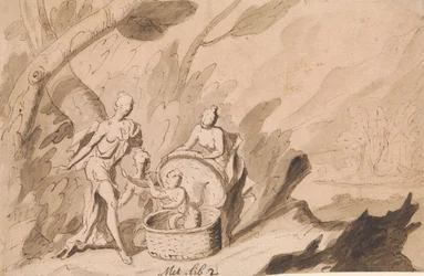 Las hijas de Cecrops descubren a Erictonio: Ovidio, Metamorfosis, Libro 2