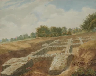 Excavación, The Mount, Villa Romana, Maidstone, Kent
