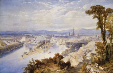 Rouen desde la colina de St. Catherine, 1849