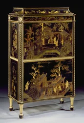 Secretaire lacado de dama, hecho para Harewood House
