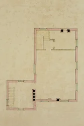 Plano del segundo piso de la villa propuesta en Catskill
