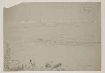 Lago Yverdon o Neuchatel desde la colina Chaumont, Suiza, 1841