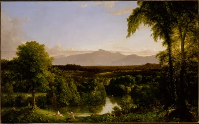 Vista de los Catskills - comienzos de otoño