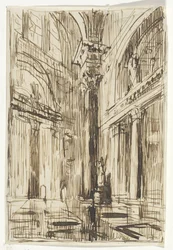Interior de una iglesia en Roma