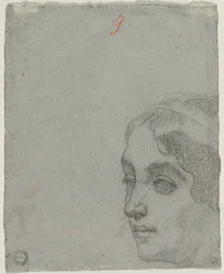 Cabeza de una mujer verso, c. 1857
