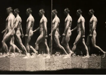 Hombre caminando (fotografía estroboscópica)