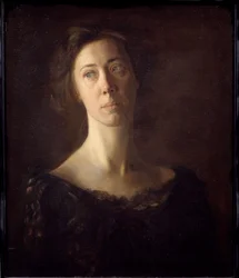 Retrato de Clara (Clara J. Mather). Pintura de Thomas Cowperthwaite Eakins (1844-1916) siglo XX París, museo de Orsay