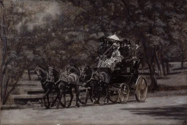 The Fairman Rogers Four-In-Hand (Una mañana de mayo en el parque) 1899 (óleo sobre lienzo)