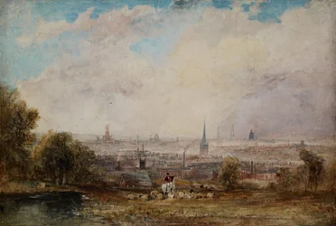 Vista distante de Birmingham, 1825-1830