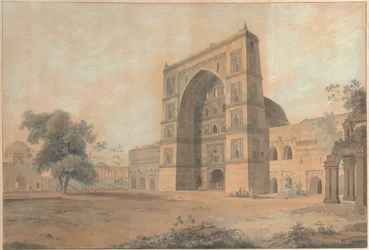 La mezquita de Juanpore construida por el sultán Hussain Sherki | Tomada en diciembre de 1789