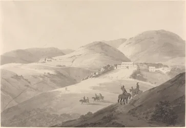 Vista de la casa del gobernador en Santa Elena