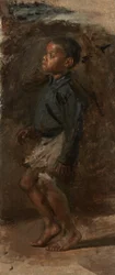 Estudio para Chico negro bailando: el chico, probablemente 1877.