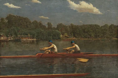 Los hermanos Biglin en carrera
