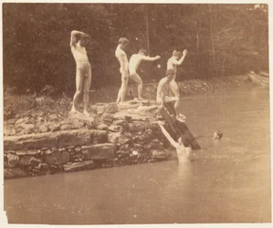Thomas Eakins y estudiantes, c. 1883