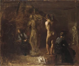 William Rush esculpiendo su figura alegórica del río Schuylkill, 1876