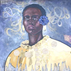 Belleza dorada, 2019 (técnica mixta sobre lienzo)