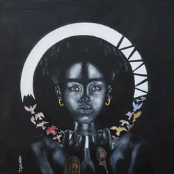 In The Dark Still I glow, 2020 (técnica mixta sobre lienzo)