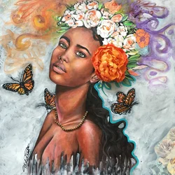 Belleza monarca, 2018 (técnica mixta sobre lienzo)