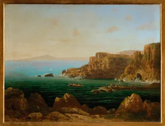 El golfo de Sorrento, Italia (pintura sobre lienzo)